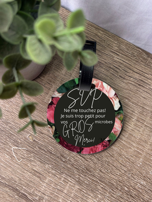 Affichette fleur rose